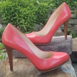 Nine West Coral Leather Regola Pumps